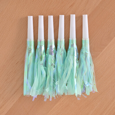 12 db Színes bojtfújó sárkány játék síp születésnapi buli esküvői dekoráció fesztivál party hangulat ujjongó kellékek