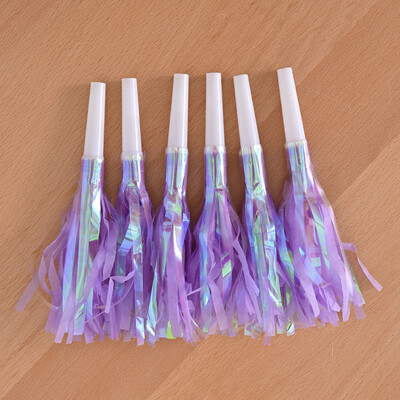 12 db Színes bojtfújó sárkány játék síp születésnapi buli esküvői dekoráció fesztivál party hangulat ujjongó kellékek