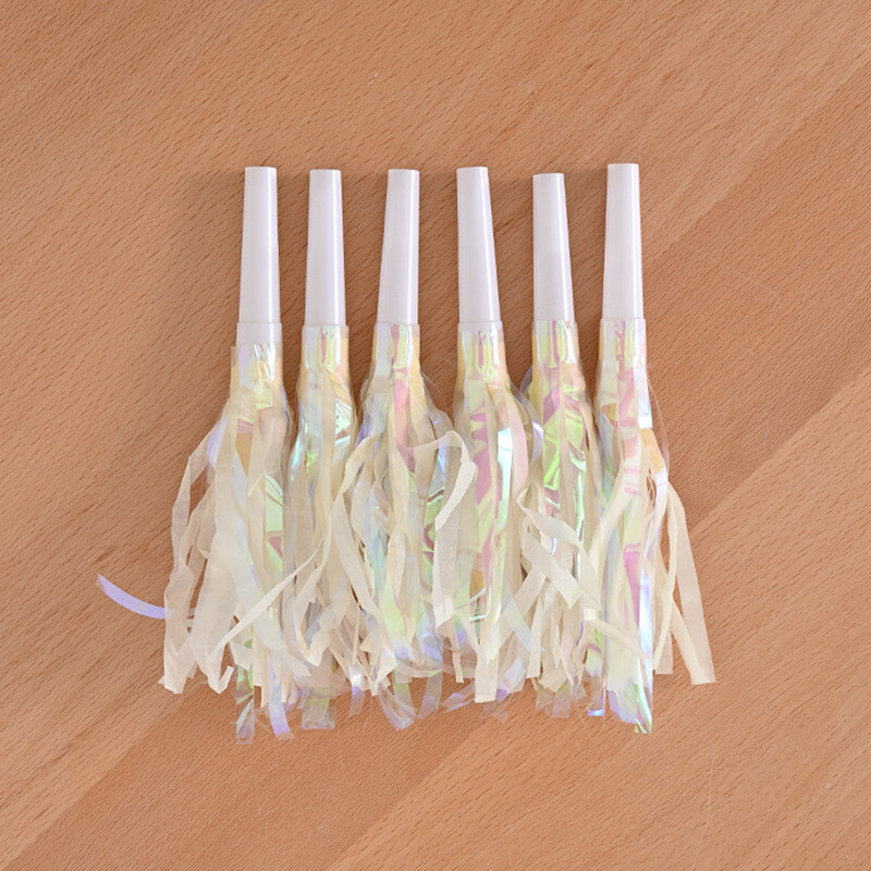 12 db Színes bojtfújó sárkány játék síp születésnapi buli esküvői dekoráció fesztivál party hangulat ujjongó kellékek