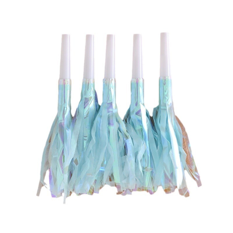 12 db Színes bojtfújó sárkány játék síp születésnapi buli esküvői dekoráció fesztivál party hangulat ujjongó kellékek