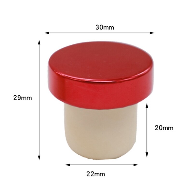 Vīna pudeles aizbāznis šampanieša gumijas pudeles vāciņš T-veida pudeles aizzīmogošanas spraudņa stieņa rīks Atkārtoti lietojams alus pudeles korķis A0KF