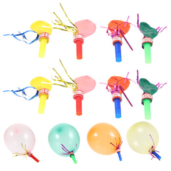 100 τμχ Musical Blow Outs Balloon Mixed Glitter Fringed Metallic Noisemaker Kids Blowouts Whistles for Halloween Christmas