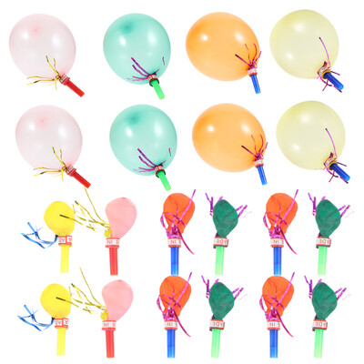 100 vnt. muzikiniai išpūtimo balionai su blizgučiais su metaliniu triukšmo slopintuvu vaikams, švilpukai, skirti Helovino Kalėdoms