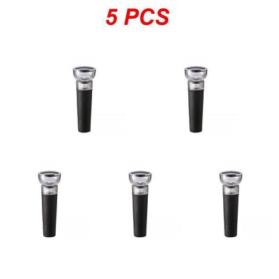 5 db fekete vákuumszivattyú újrafelhasználható palacksapka dugó tömítő légmentes boros sör szóda parafa záró bora dugó fedél rúd tartozékok