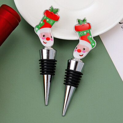 Χριστουγεννιάτικη σειρά 1 τεμ. Πώμα κρασιού επαναχρησιμοποιήσιμος φελλός Διακόσμηση χιονάνθρωπου σε σχήμα φρεσκάδας, σφραγισμένο βύσμα μπάρα καπακιού