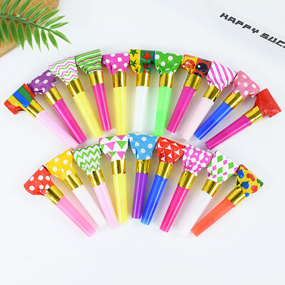 10/20 vnt. Spalvinga partija pučiamas drakono švilpukas Juokingas žaislas, skirtas vaikams, skirtas gimtadienio vakarėliui, pučiamasis ritinys, linksmas trimito rekvizitas, plastikiniai žaislai