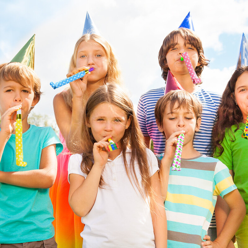 10/20 vnt. Spalvinga partija pučiamas drakono švilpukas Juokingas žaislas, skirtas vaikams, skirtas gimtadienio vakarėliui, pučiamasis ritinys, linksmas trimito rekvizitas, plastikiniai žaislai