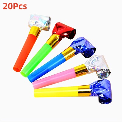 20 tk Muusikalised väljapuhutavad õhupallid, segatud sädelevad narmad, metallist müratekitajad, armsad viled Halloweeni jõulupeoks