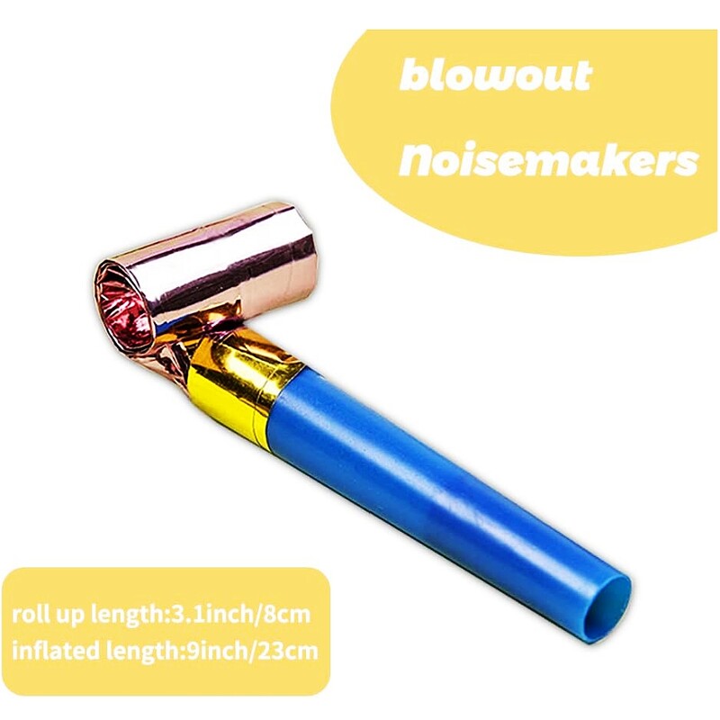 20 tk Muusikalised väljapuhutavad õhupallid, segatud sädelevad narmad, metallist müratekitajad, armsad viled Halloweeni jõulupeoks