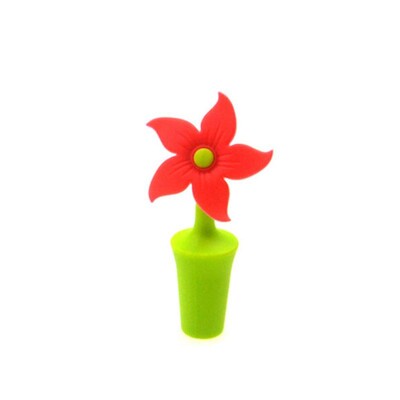 Virág szilikon borosüveg dugó Boros sörös pezsgős üveg Szivárgásmentes tömítés parafa parafa Kényelmes konyhai bár tartozékok