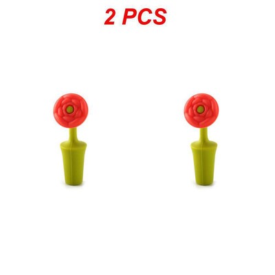 Virág szilikon borosüveg dugó Boros sörös pezsgős üveg Szivárgásmentes tömítés parafa parafa Kényelmes konyhai bár tartozékok