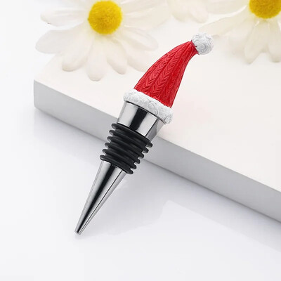 1db karácsonyi parti dekoráció bordugó rúd dekoratív palackkupak karácsonyi sapka pezsgősüveg dugók bortartozékok