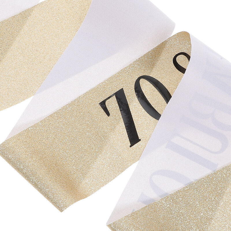 Cureaua cu strass Curea de umar in varsta de 70 de ani Coroana Decoratiuni pentru ziua de nastere Tiara 70-a Cearceafata Barbat