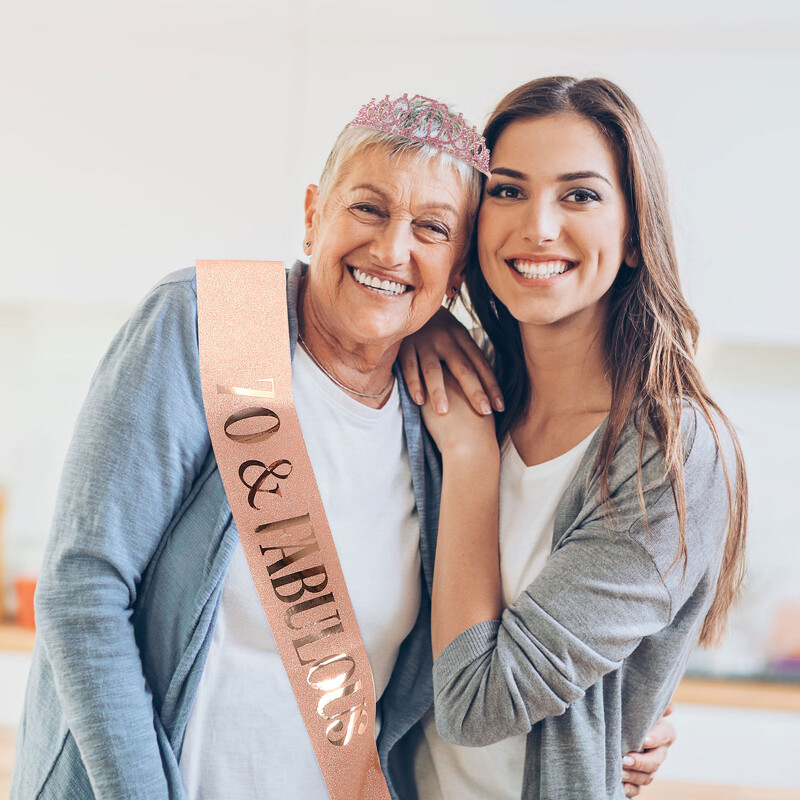 Cureaua cu strass Curea de umar in varsta de 70 de ani Coroana Decoratiuni pentru ziua de nastere Tiara 70-a Cearceafata Barbat