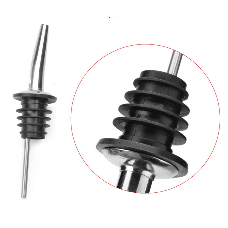 1/2/3/4 vnt. nerūdijančio plieno vyno butelio kamštis alyvuogių aliejaus piltuvo dozatoriaus snapelis butelio piltuvo kamštis butelių baro priedams