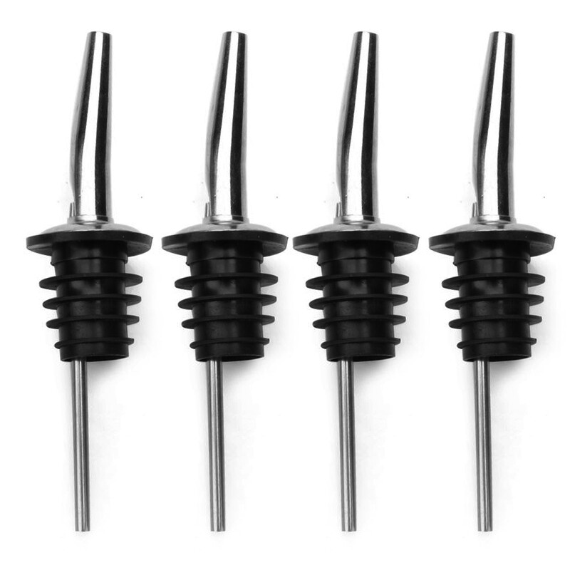 1/2/3/4 vnt. nerūdijančio plieno vyno butelio kamštis alyvuogių aliejaus piltuvo dozatoriaus snapelis butelio piltuvo kamštis butelių baro priedams