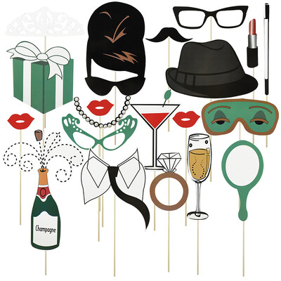 Esküvői parti fotófülke kellékei Mrs. Menyasszony és Vőlegény maszk Kézi Photobooth Leánybúcsúi menyasszonyi zuhany dekorációk