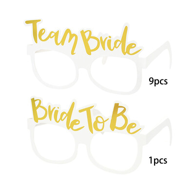 10/20db csapat menyasszony papír szemüveg menyasszony menyasszony zuhany Leánybúcsú Esküvői dekorációs kellékek fotófülke kellékek