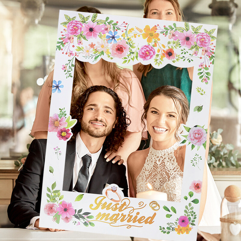 Team Bride To Be Photo Booth kellékek keret, vicces ajkak szemüvegek fotó kellékek esküvői dekorációhoz Leánybúcsú