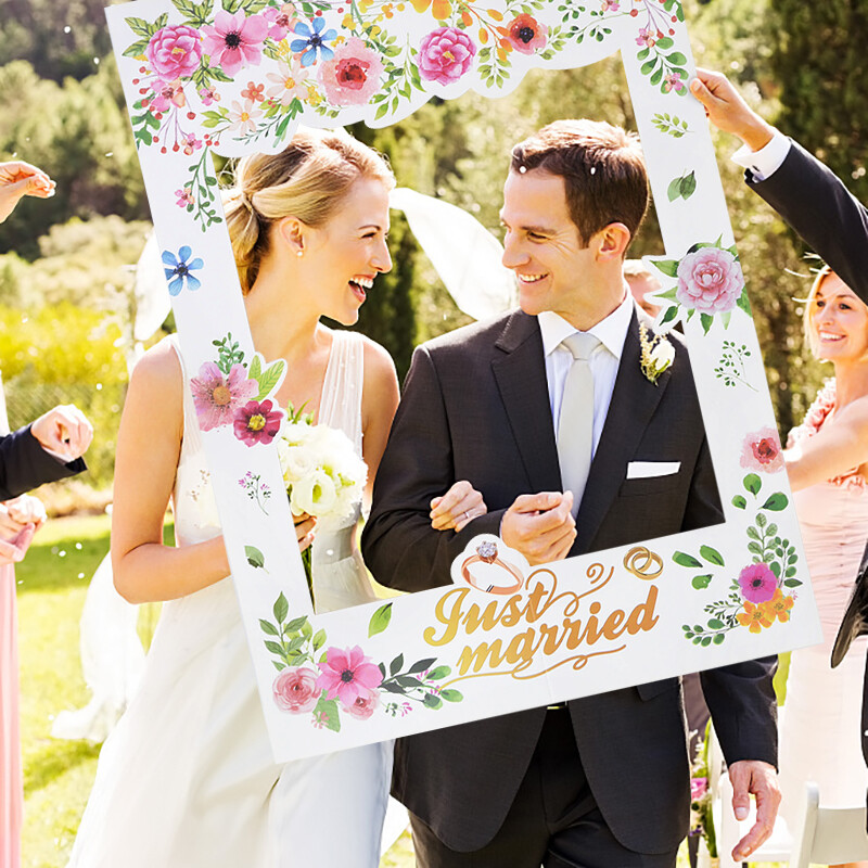 Team Bride To Be Photo Booth kellékek keret, vicces ajkak szemüvegek fotó kellékek esküvői dekorációhoz Leánybúcsú