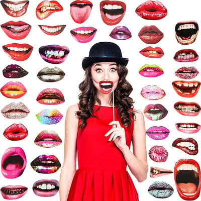 20pcs/set Adult Funny Lip Mouth DIY Photobooth Reps Wedding Decoration DIY Photo Booth Birthday Party Wedding Decorations