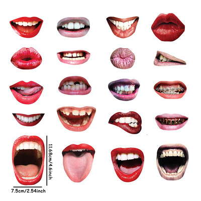 20db/szett Felnőtt Vicces ajakszáj barkácsolás Photobooth kellékek Esküvői Dekoráció Barkács Photo Booth Születésnapi Party Esküvői Dekorációk