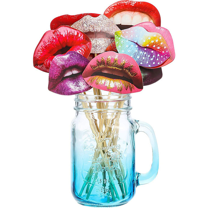 20db/szett Felnőtt Vicces ajakszáj barkácsolás Photobooth kellékek Esküvői Dekoráció Barkács Photo Booth Születésnapi Party Esküvői Dekorációk