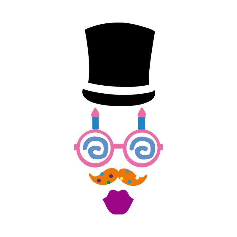 Boldog születésnapot Fotó kellékek Barkácsolás Vicces Bajusz Ajkak Szemüvegek Maszk Photo Booth Kellékek Kiegészítők Parti kellékek Parti lakberendezés