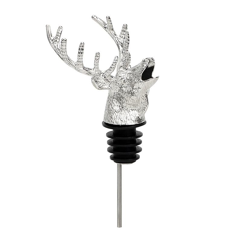 Vyno kamštis nerūdijančio plieno butelio dangtelis Juokingas butelio kamštis Vyno ištraukiklis Vyno pylimo įrenginys Elnio elnio galva