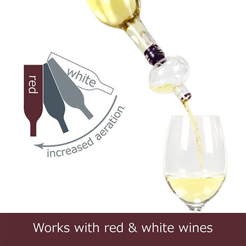 1 Pc Wine Aerator Pourer Grout In Bottle Wine Aerator Επαγγελματικής ποιότητας Aerator κρασιού Προσαρμόζεται στο μπουκάλι κρασιού για YY005