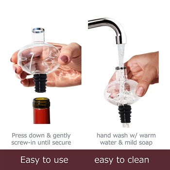 1 Pc Wine Aerator Pourer Grout In Bottle Wine Aerator Επαγγελματικής ποιότητας Aerator κρασιού Προσαρμόζεται στο μπουκάλι κρασιού για YY005