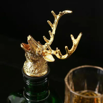 Πώμα για μπουκάλια Πώμα κρασιού Deer Beverage Bottle Corks Sealer for Wine Lovers Christmas Halloween Kitchen Bar Tool Accessories