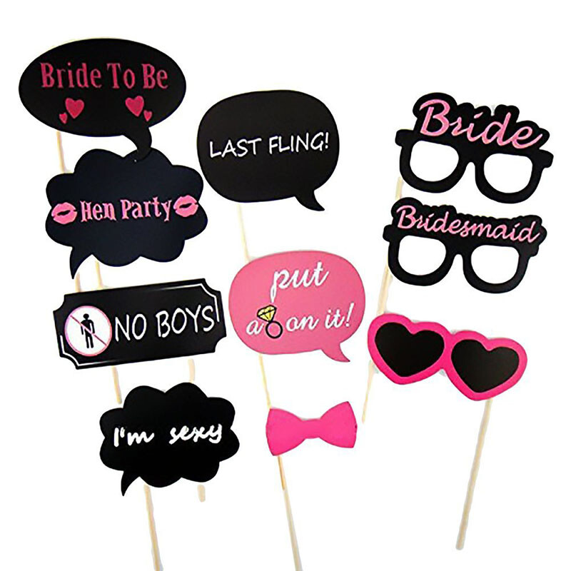 30db Photo Booth kellékek DIY Single Queen Princess Maszk Szemüvegek Bajusz ajak Egy Stick Photobooth Kellékek Esküvői parti kellékek