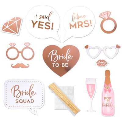 Team Bride to Be Photo Booth Props Διακόσμηση γάμου Νυφική μάσκα ντους Photobooth Bachelorette Hen Party Funny Props Selfie