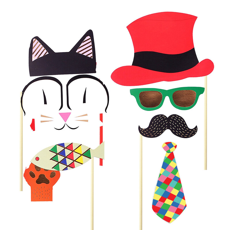 Photo Booth kellékek karneváli cirkuszparti születésnapi kellékei kellékek ballagási készlet szelfi ruhadísz