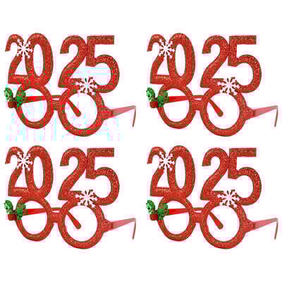 1/4db karácsonyi szemüvegek 2025 újévi buli fotó kellékek karácsonyi dekorációk gyerekeknek felnőtt szemüvegek Photobooth ajándékok otthoni kellékek