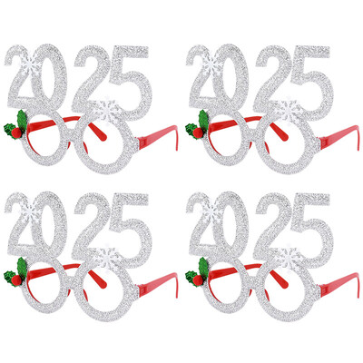 1/4db karácsonyi szemüvegek 2025 újévi buli fotó kellékek karácsonyi dekorációk gyerekeknek felnőtt szemüvegek Photobooth ajándékok otthoni kellékek