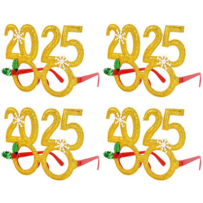 1/4db karácsonyi szemüvegek 2025 újévi buli fotó kellékek karácsonyi dekorációk gyerekeknek felnőtt szemüvegek Photobooth ajándékok otthoni kellékek