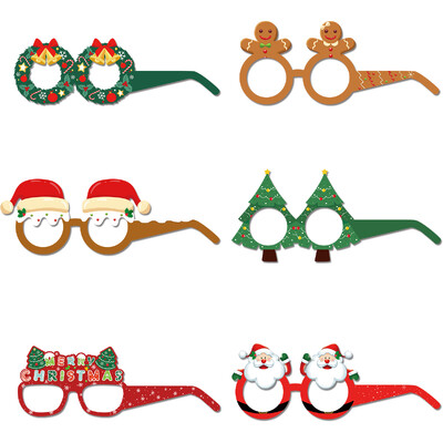 6/12 τεμ. Cartoon Merry Christmas Χάρτινα ποτήρια Άγιος Βασίλης Χιονάνθρωπος Elk Xmas Tree Glasses Xmas Party Kids Gift Prop Supplies