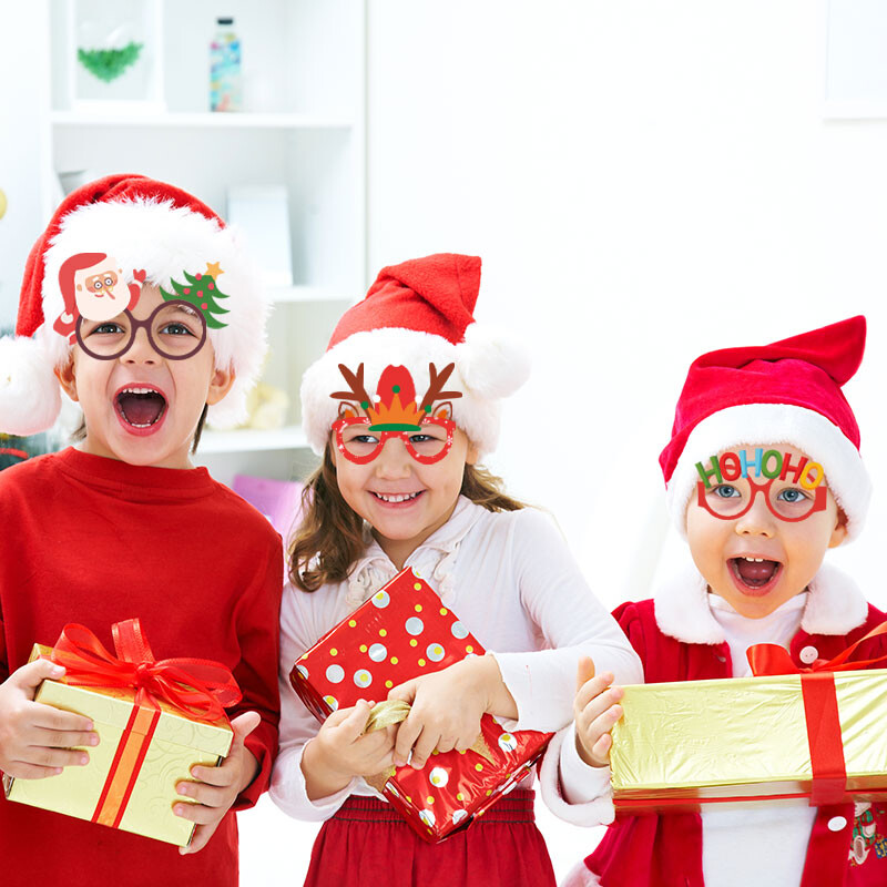 6/12 τεμ. Cartoon Merry Christmas Χάρτινα ποτήρια Άγιος Βασίλης Χιονάνθρωπος Elk Xmas Tree Glasses Xmas Party Kids Gift Prop Supplies