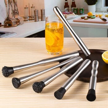 Розово злато Sliver Muddler Sticks Spoon Srtainer Ice Cocktail Stick от неръждаема стомана Fruit Bar Tools Wine Tools Bar Accessories