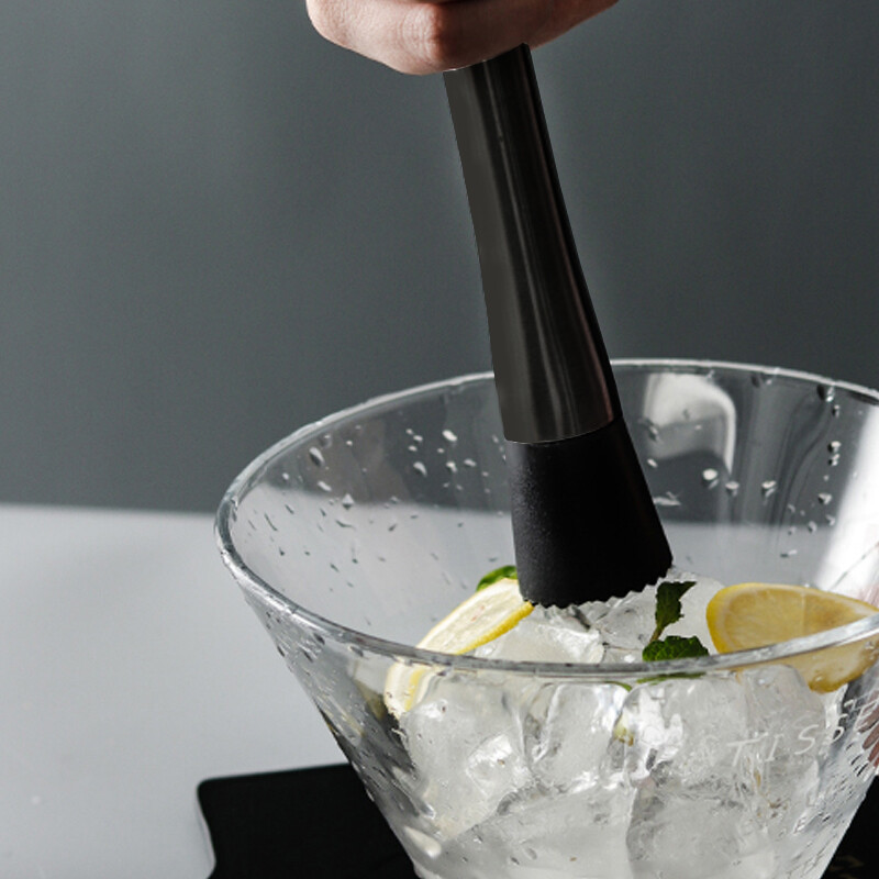 Juodo / rožinio aukso / sidabro nerūdijančio plieno kokteilių maišymo šaukštas namų baro įrankių rinkinys – vaisių pagrindu pagaminti gėrimai (8 colių maišytuvas)