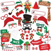 38vnt Kalėdų fotorekvizitai Kalėdų Senelis Sniego senelis Kaukės Lūpos Barzda Foto Rekvizitas Naujųjų Metų Kalėdų vakarėlio dekoravimas Noel Navidad Dovanos