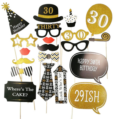 1db Rose Gold 30 40 50 60 éves műanyag szemüvegek születésnapi fényképes kellékek felnőtteknek boldog születésnapi parti évfordulós dekorációs kellékei