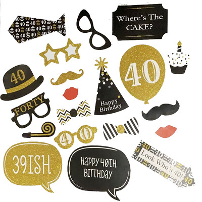 1db Rose Gold 30 40 50 60 éves műanyag szemüvegek születésnapi fényképes kellékek felnőtteknek boldog születésnapi parti évfordulós dekorációs kellékei