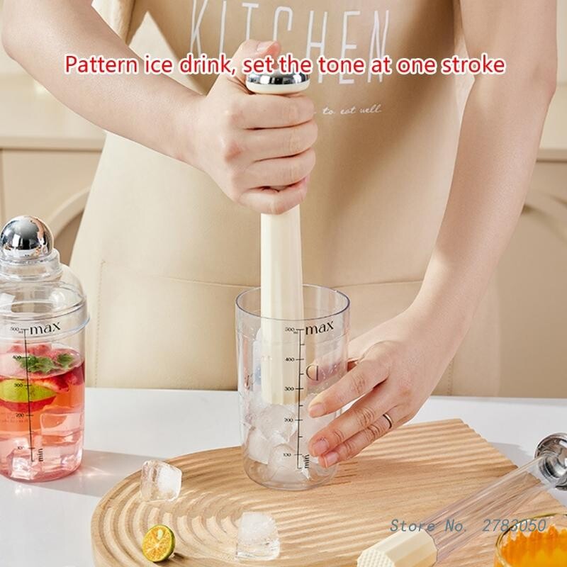 Daugiafunkcinis kokteilių maišytuvas Natural Muddler Barware Muddler „pasidaryk pats“ gėrimų vaisius maišytuvas susmulkinto ledo vyno stiklo maišytuvų baro įrankis