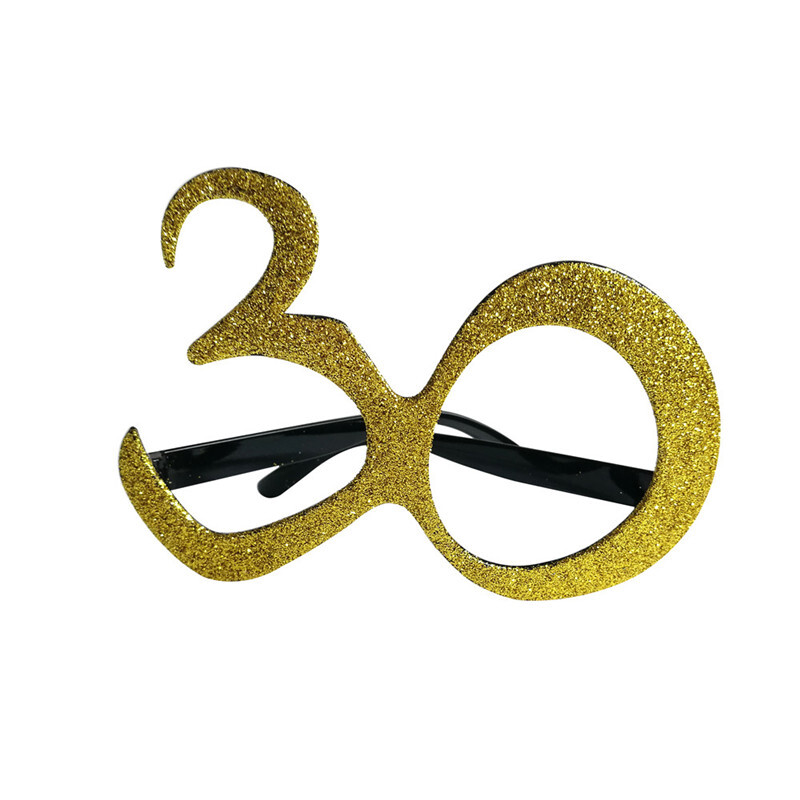 1 db 30 40 50 60 éves rózsa arany szemüveg felnőtt születésnapi bulihoz készült fényképes kellékek évfordulós rendezvényre barkács dekoráció
