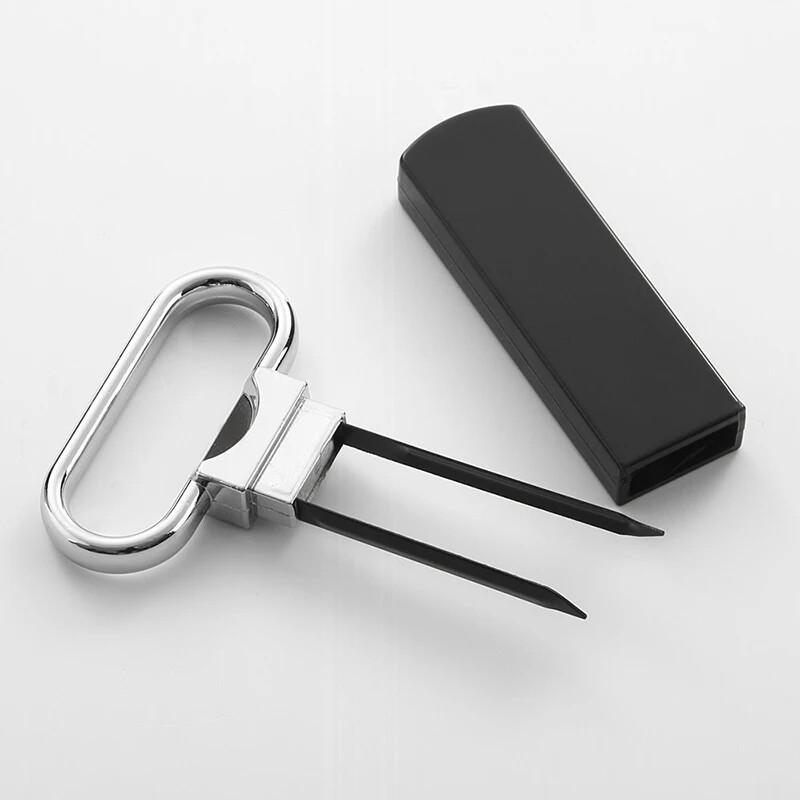 Profesionalus kamštienos traukiklis Vintage vyno butelių atidarytuvas Ah-So dvišakės kamštienos ekstraktorius raudonojo vyno šampano putojančio kamščio valiklis