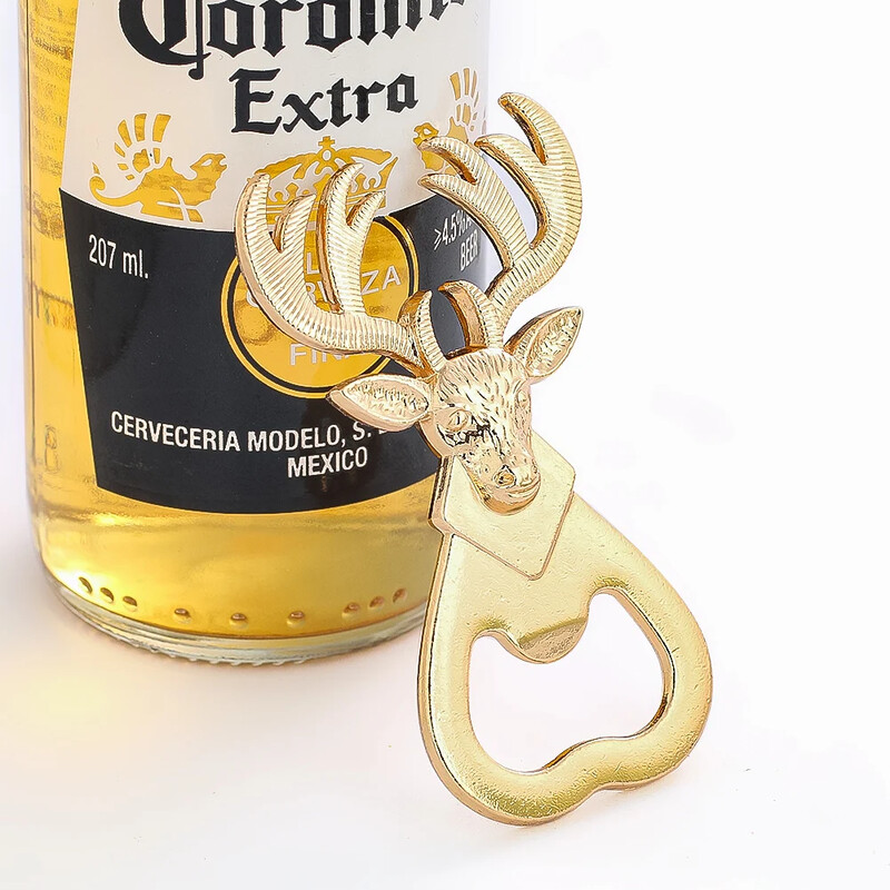 Elnio butelių atidarytuvas Kamščiatraukis Elnio galvutė Alaus atidarytuvas padavėjo baro virtuvės įrankis Dovana vestuvių Kalėdų vakarėliui Naujovės dalykėliai