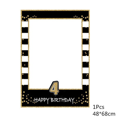 Chicinlife 1 db Boldog születésnapi fotófülke keret kellékek gyerekeknek Születésnapi buli Felnőtteknek PhotoBooth kellékek évfordulós kellékek